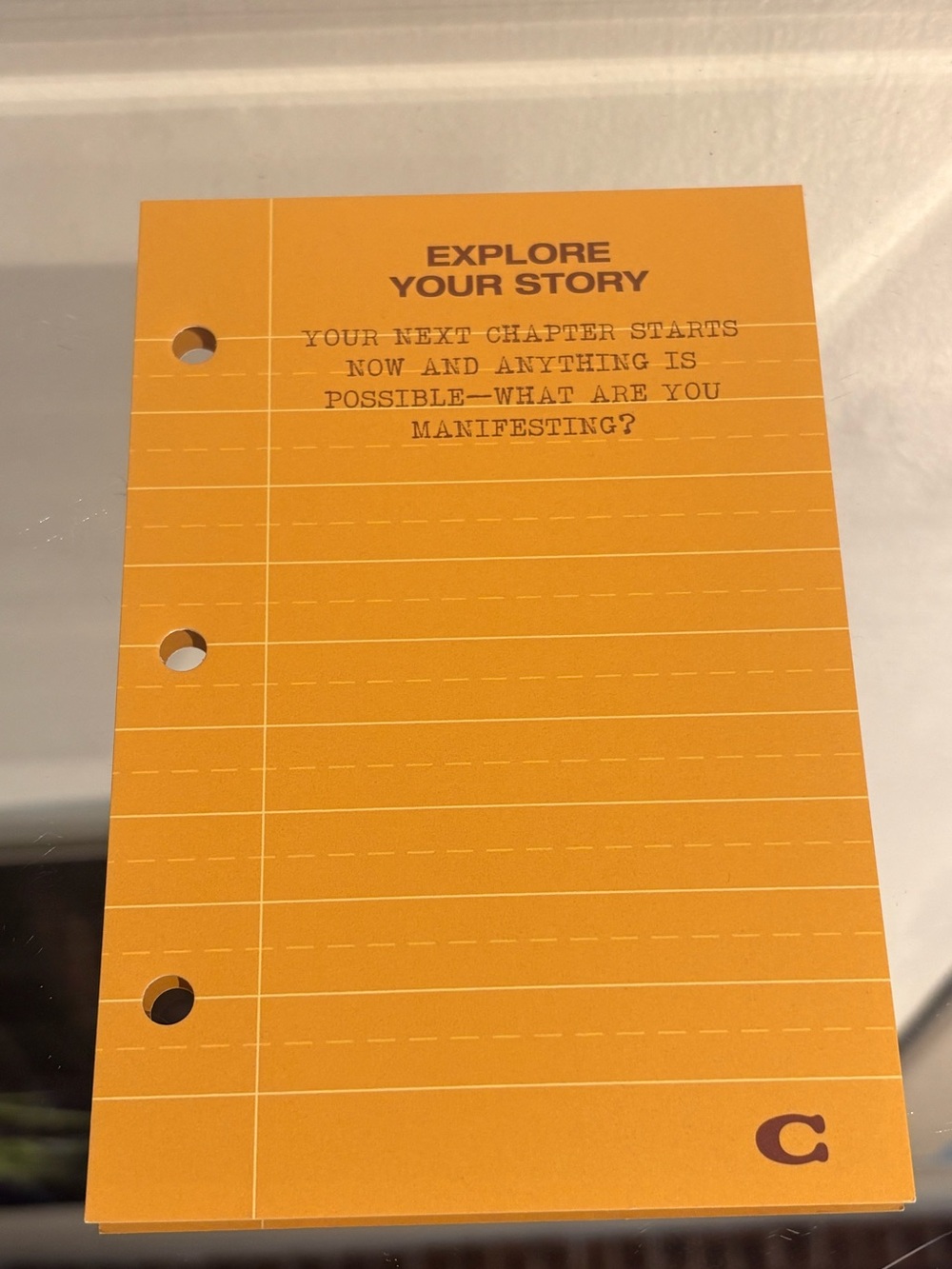 Cute coach motivating note